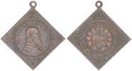 Deutschland / Kaiserreich / Preußen Medaille Klippe Turnvater Jahn Brandenburg-Preußen Medaille Turnvater Jahn Rv.: Turnerkreuz -