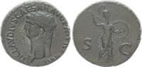 Antike / Römische Kaiserzeit / Claudius As Claudius As mit Rückseitendarstellung Minerva mit Speer und Schild n.r. stehend -
