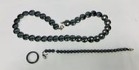 Hämatit Hämatit Schmuckset, Kette, Armband, Ring, 73,9g -
