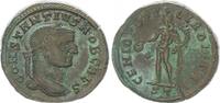Antike / Römische Kaiserzeit / Constantius Follis / Maiorina Constantius als Cäsar Genius n.l. opfernd, im Feld links Stern -