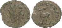 Antike / Römische Kaiserzeit/Gallienus Antoninian, Gallienus Silber-Antoninian RS. DIANAE CONS AUG, Antilope steht n.l. -