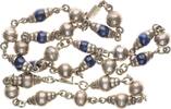 Kette & Armband, Silber 925, mit blauen Steinen, 85g -