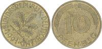 Deutschland 10 Pfennig 10Pf. J.383 Fehlprägung Stempeldrehung, ss/vz -