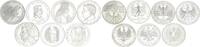 Bundesrepublik Deutschland 5 Mark <i>die ersten sieben</i> 5 Mark Germanisches Museum, Schiller, Markgraf, Eichendorff, Fichte, komplett -