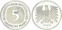 Deutschland / Bundesrepublik 5 Mark 5 DM Kursmünze 1980D TOP-Erhaltung ! Polierte Platte (PP, Proof) -