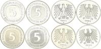 Deutschland / Bundesrepublik 5 Mark 5 DM Kursmünze 1985 DFGJ 4 Stück komplett TOP-Erhaltung prägefrisch-stempelglanz -