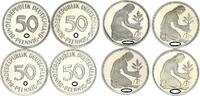 Deutschland 50 Pfennig 50 Pfennig 1984 D,F,G,J 4 Münzen komplett PP -