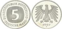 Deutschland / Bundesrepublik 5 Mark 5 DM Kursmünze 1987 F TOP-Erhaltung ! Polierte Platte (PP, Proof) -