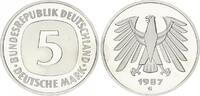 Deutschland / Bundesrepublik 5 Mark 5 DM Kursmünze 1987G TOP-Erhaltung ! Polierte Platte (PP, Proof) -