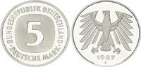 Deutschland / Bundesrepublik 5 Mark 5 DM Kursmünze 1987J TOP-Erhaltung ! Polierte Platte (PP, Proof) -