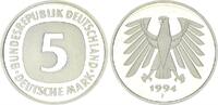 Deutschland / Bundesrepublik 5 Mark 5 DM Kursmünze 1994J TOP-Erhaltung ! Polierte Platte (PP, Proof) -
