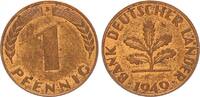 Deutschland - BRD 1 Pfennig 1 Pfennig Bank deutscher Länder - BRD 1949 J - dickes Münzzeichen (1) -