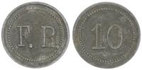 F. R. Wertmarke zu 10 ohne Jahr F. R., Wertmarke zu 10 ss-vz 8,00 EUR  plus 5,95 EUR verzending