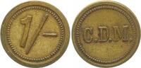 Kolonien Deutsch-Südwestafrika Messingmarke zu 1/- Deutsch-Südwestafrika Oranje/Lüderitz Wertmarke zu 1/- der Diamantenmine CDM (2) -
