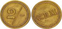 Kolonien - Deutsch Südwestafrika Messingmarke zu 2/- Deutsch-Südwestafrika Oranje/Lüderitz Wertmarke zu 2/- der Diamantenmine CDM (4) -