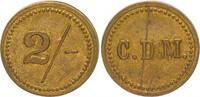 Kolonien - Deutsch Südwestafrika Messingmarke zu 2/- Deutsch-Südwestafrika Oranje/Lüderitz Wertmarke zu 2/- der Diamantenmine CDM (6) -
