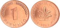 Deutschland 1 Pfennig BRD 1 Pfennig 1967 J Prachtexemplar Stempelglanz -
