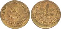 Deutschland 5 Pfennig BRD 5 Pfennig 1950 J 15 % dezentriert -