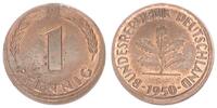 Deutschland 1 Pfennig 10% dezentriert BRD 1 Pfennig 1950 G Fehlprägung: 10% dezentriert -