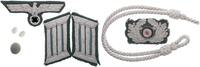3. Reich Uniformteil Brustadler, Mützenkordel, Kokarde, Kragenspiegel, Knöpfe -