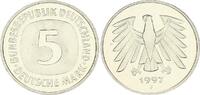 Deutschland / Bundesrepublik 5 Mark 5 DM Kursmünze 1997 F TOP-Erhaltung ! Seltenes Jahr. prägefrisch-stempelglanz -