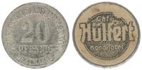 Deutschland/Dresden 20 Pfennig-Marke Straßenbahn Dresden, Rückseite Werbung Café Hülfert, 20 Pfennig -