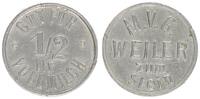 Weiler 1/2l Vollmilch Marke der M.V.G. Weiler zum Stein, gut für 1/2l Vollmilch, -