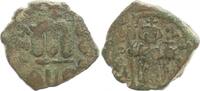 Antike / Byzanz / Constans II Bronze Follis Byzanz Bronze Follis Konstantinopel Constans II J. II = 642/43 Off. B -