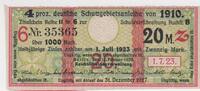 Kaiserreich Zinsschein Nr 6 zur Schutzgebietsanleihe Zinsschein Nr 6 zur Schutzgebietsanleihe, von 1910 -
