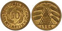 Deutschland - Weimarer Republik 50 Rentenpfennig 50 Pfennig 1924 J - Münzzeichen mit doppelten Konturen (doppelt eingesenkt) -
