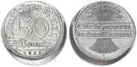 Deutschland - Weimarer Republik 50 Pfennig Weimar 50 Pfennig J.301 dezentrierte Fehlprägung ohne Riffelrand -