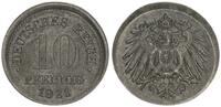 Deutschland - Weimarer Republik 10 Pfennig Fehlprägung Weimar / Nachkriegszeit: 10 Pfennig 1921 Fehlprägung, ohne Ring geprägt -