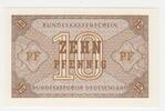 Deutschland / 10 Pfennig Bundeskassenschein 10 Pfennig Bundeskassenschein als Ersatzwährung gedacht -