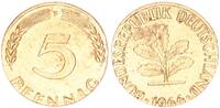 Deutschland 5 Pfennig Fehlprägung auf 1 Pf.-Größe 5 Pfennig Bundesrepublik 1966 F Fehlprägung, auf 1 Pf.-Größe -