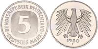 Deutschland / Bundesrepublik 5 Mark 5 DM Kursmünze 1980F TOP-Erhaltung ! Polierte Platte (PP, Proof) -