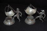 Vietnam 2 Figurinen mit Teesieb Silber 900 Vietnam 2 Figurinen mit Teesieb Silber 900 -