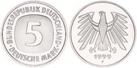 Deutschland / Bundesrepublik 5 Mark 5 DM Kursmünze 1999F TOP-Erhaltung - Seltenes Jahr Polierte Platte (PP, Proof) -