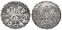Deutsches Kaiserreich 1/2 Mark Halbe Mark - Silber -