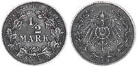 Deutsches Kaiserreich 1/2 Mark Halbe Mark - Silber (2) -