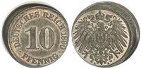 Deutsches Kaiserreich 10 Pfennig Fehlprägung 10 Pfennig Fehlprägung: Vorder- und Rückseite zweimal geprägt, 90% Doppelschlag -