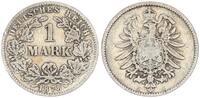 Deutsches Kaiserreich 1 Mark Kaiserreich 1 Mark Kursmünze J.9 Silbermünze kleiner Adler -