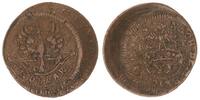 Goslar, Stadt / Braunschweig 6 Pfennig Probe Kupfer Probe vom 6 Pfennig Goslar 1764 überprägt auf Braunschweiger Pfennig -