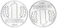 Deutschland / DDR 1 Pfennig Alu- Probe Wertseite 2x 180 Grad DDR 1 Pfennig 1975 Alu- Probe Wertseite 2x 180 Grad 1,09g -