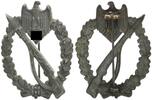 3. Reich Orden Infanterie Sturmabzeichen in Silber hohl geprägt -