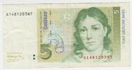 Deutschland - BRD 5 DM - 5 Deutsche Mark 5 DM Banknote 1991 Deutsche Bundesbank -