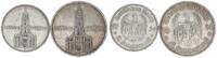 xxx Deutschland / 3.Reich Lot 2 Mark und 5 Mark 1934 Garnisonskirche mit Datum -