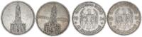 Deutschland / 3.Reich Lot 2x5 Mark Garnisonskirche mit und ohne Datum 3. Reich Lot 2 x 5 Mark Garnisonskirche mit und ohne Datum -