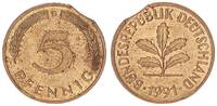 Deutschland 5Pfennig Fehlprägung BRD 5 Pfennig 1991 G Fehlprägung: Zainende -
