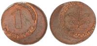 Deutschland 1 Pfennig 25 % dezentriert BRD 1 Pfennig 1970 D Fehlprägung: 25% dezentriert -