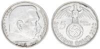 Drittes Reich - Deutschland 5 Mark Reichsmark 3. Reich 5 Mark Hindenburg 1936 J kleine Auflage -